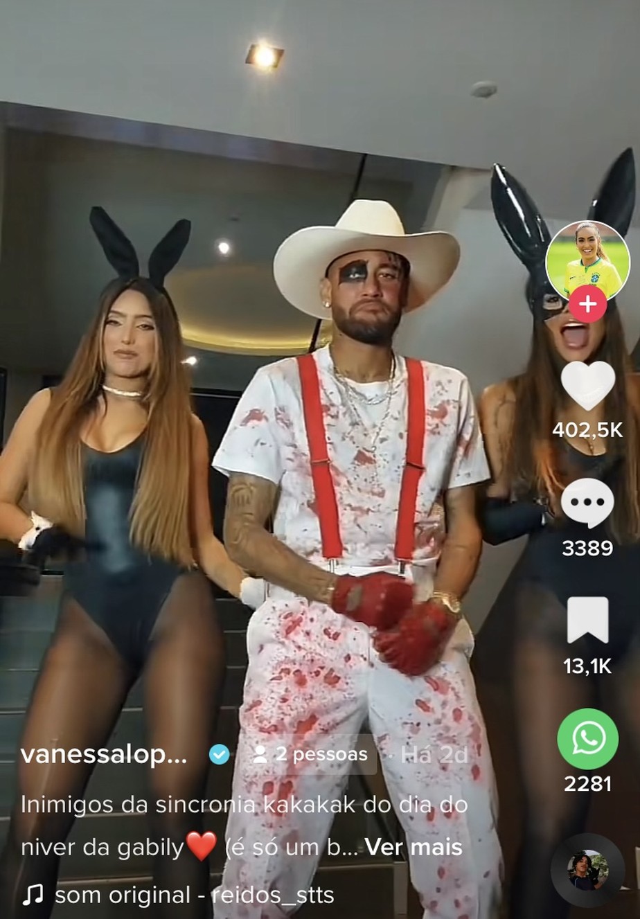 Neymar viraliza ao fazer dancinha com influencers