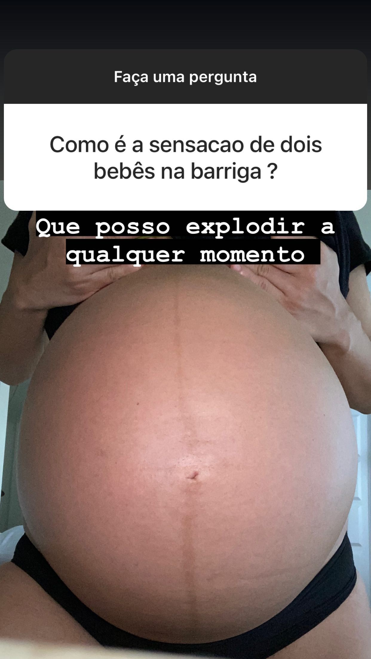 Grávida de gêmeas, Nanda Costa responde seguidores (Foto: Reprodução/Instagram)