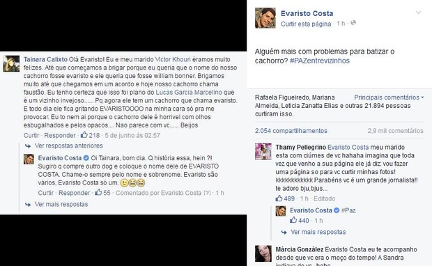 Evaristo Costa (Foto: Reprodução/Facebook)
