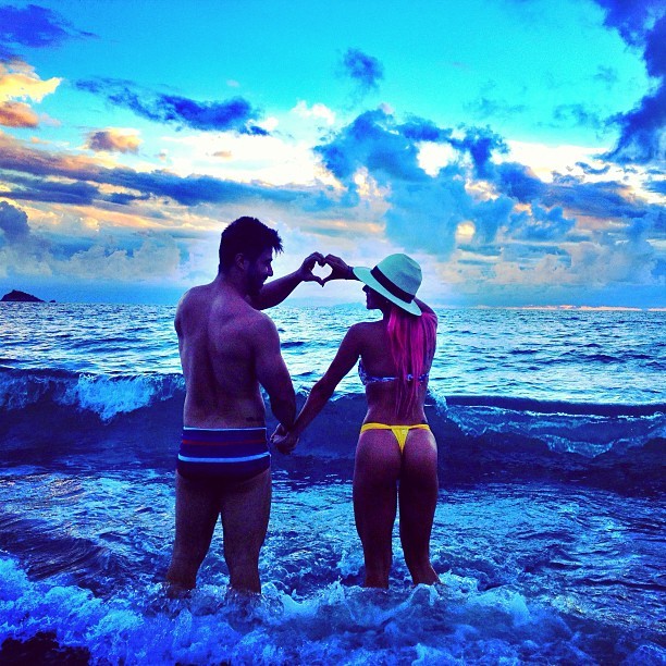 Thais Bianca com o namorado (Foto: Instagram/ Reprodução)