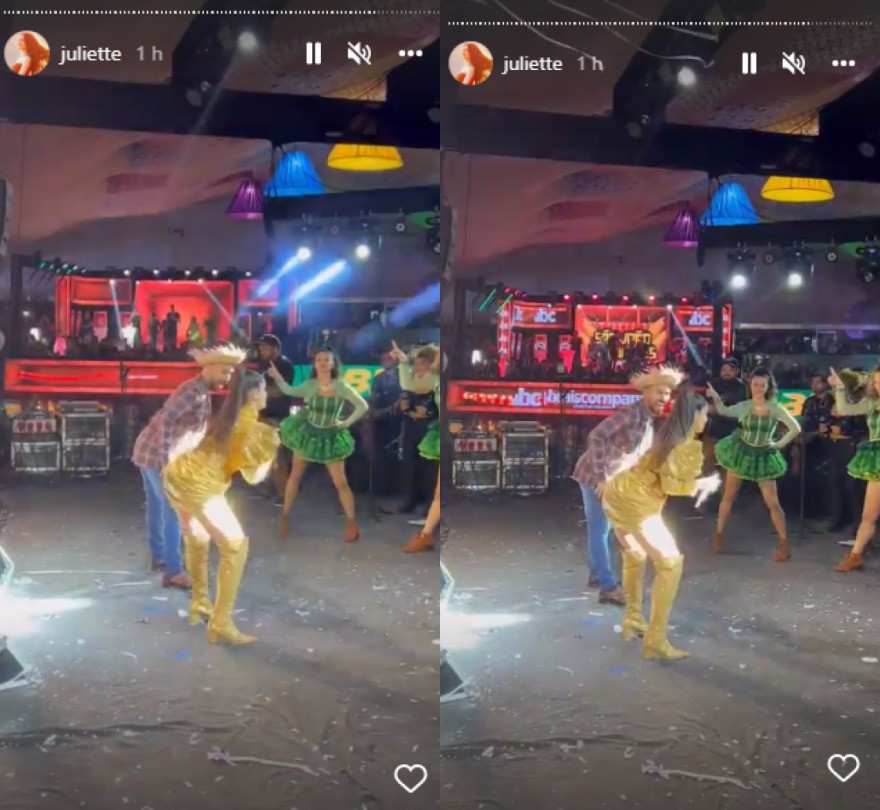 Juliette e Gil do Vigor dançam juntos no palco (Foto: Reprodução/Instagram)