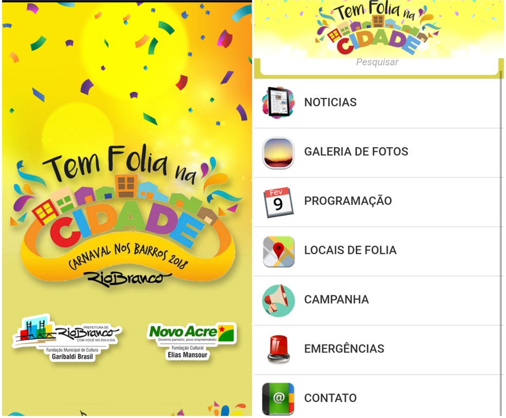 Aplicativo foi lançado pela prefeitura de Rio Branco nesta quarta-feira (7) com  programação do carnaval (Foto: Divulgação)