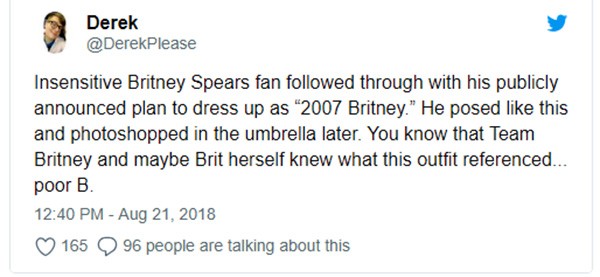 Fã de Britney Spears (Foto: Twitter)