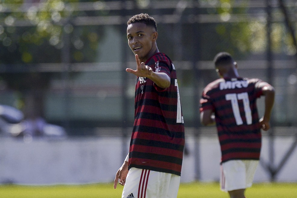 Lázaro Flamengo Sub-17 — Foto: Marcelo Cortes / Flamengo
