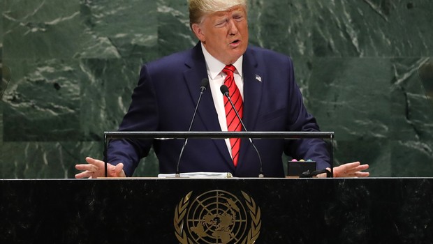O presidente dos Estados Unidos, Donald Trump, durante a Assembleia das Nações Unidas, em Nova York (Foto: Reuters)