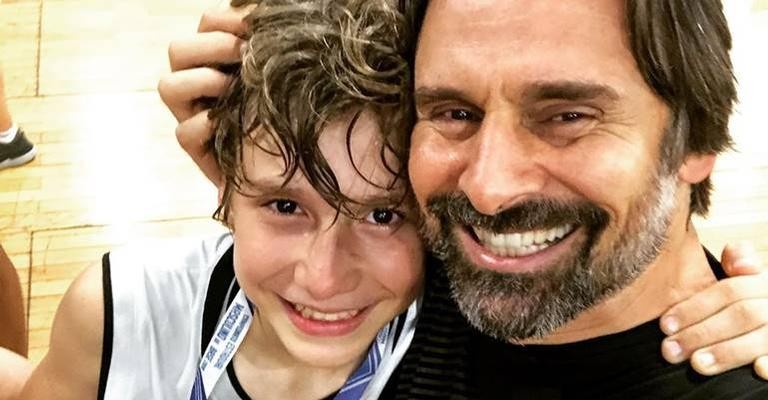 Murilo Rosa se surpreende com altura do filho, Lucas, aos 12 anos (Foto: Reprodução/Instagram)