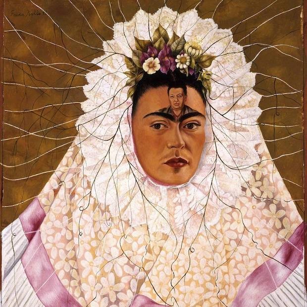 A obra Diego en mi pensamiento, de 1943, revela o amor obsessivo que Frida tem pelo artista mexicano (Foto: Colección Jacques y Natascha Gelman / Reprodução)