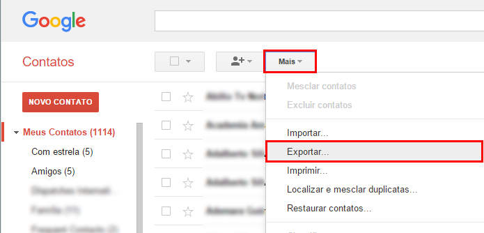 Exporte seus contatos do Gmail (Foto: Reprodução/Paulo Alves)