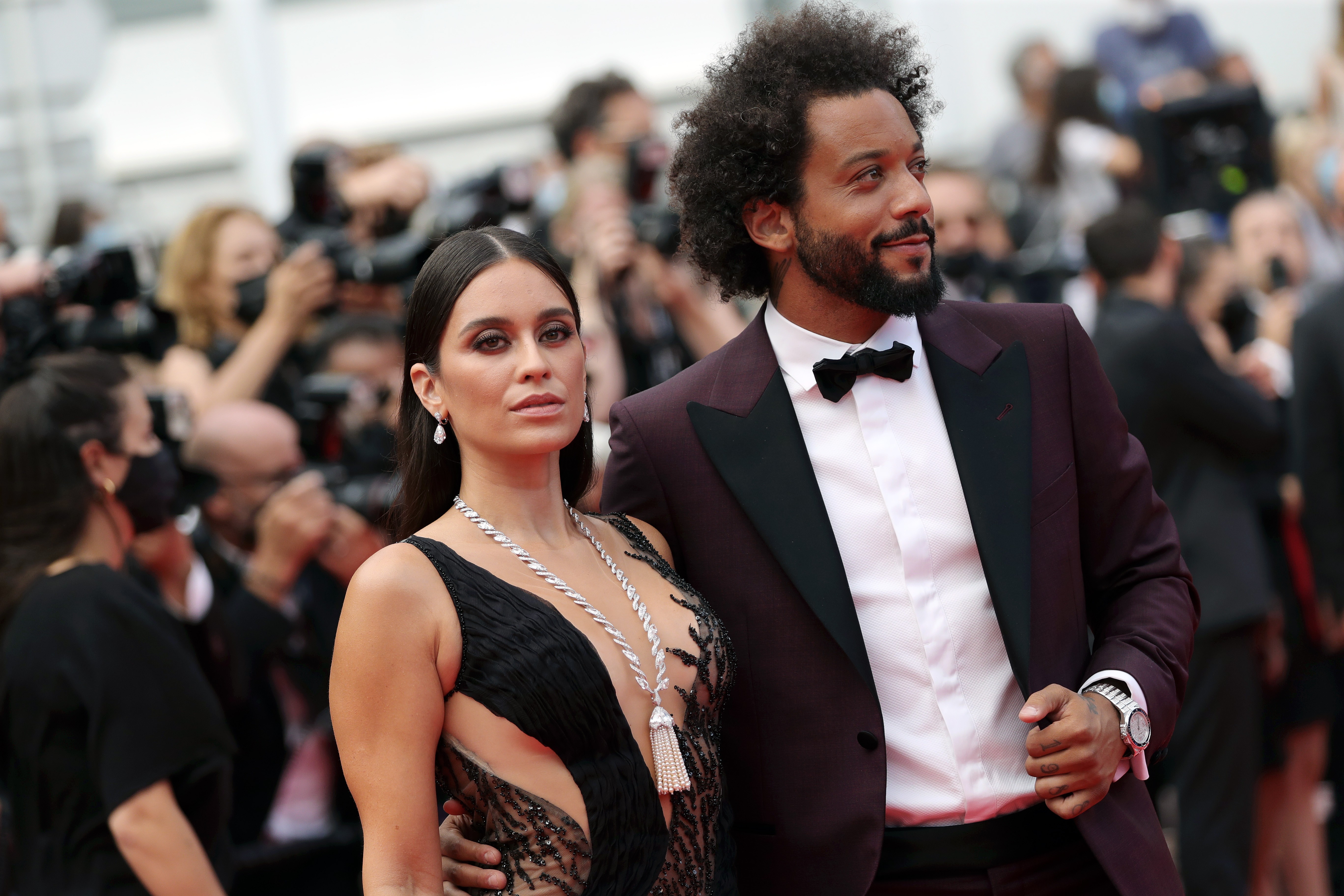CANNES, FRANCE - JULY 12: Marcelo Vieira and wife Clarisse Alves attend the "The French Dispatch" screening during the 74th annual Cannes Film Festival on July 12, 2021 in Cannes, France. (Photo by Vittorio Zunino Celotto/Getty Images for Kering) (Foto: Getty Images for Kering)