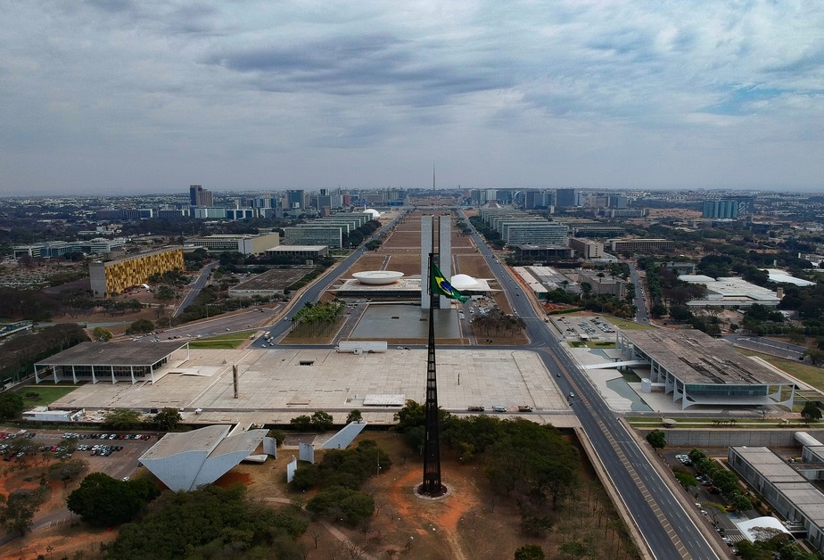 A Praça dos Três Poderes, em Brasília