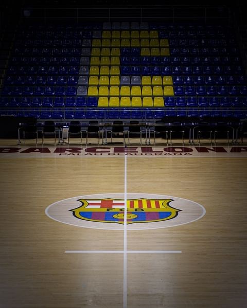  Palau Blaugrana sofreu alteração no círculo central (Foto: Reprodução / Instagram)