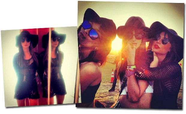 Thaila Ayala e a top Daiane Conterato na sexta-feira animada do Coachella (Foto: Reprodução/Instagram)