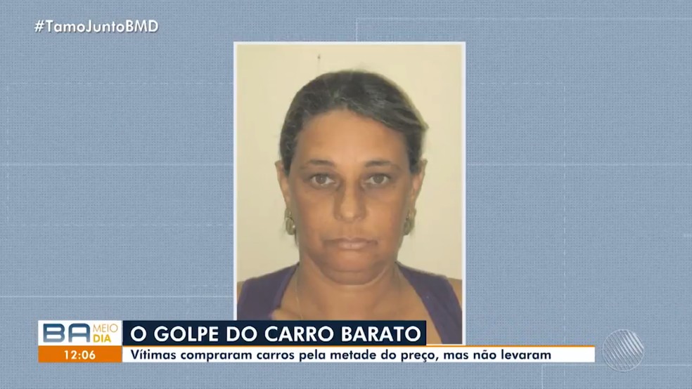 Mulher se passa por funcionária do Detran e aplica golpe do carro barato em Salvador — Foto: TV Bahia