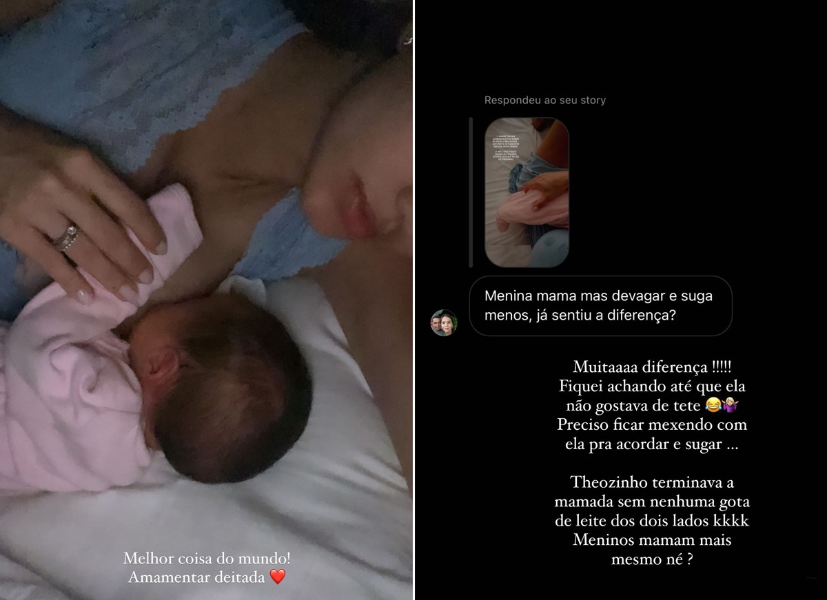 Biah Rodrigues fala da rotina de amamentação com a filha, Fernanda (Foto: Reprodução / Instagram)