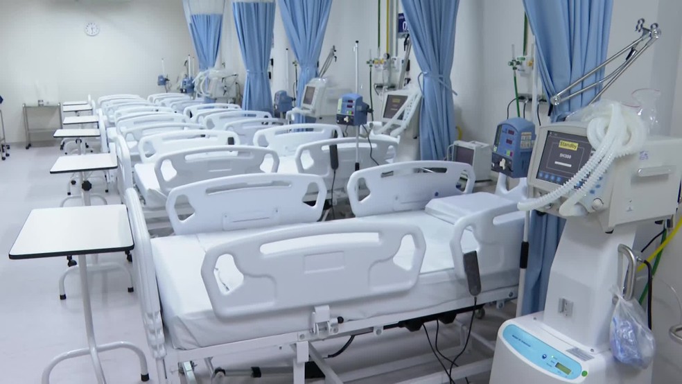 Novos leitos no Hospital Sorocabana, na Zona Oeste de S&atilde;o Paulo &mdash; Foto: Reprodu&ccedil;&atilde;o/TV Globo