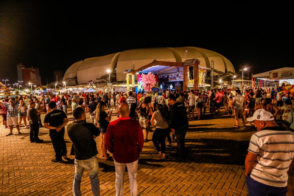 São João de Natal acontece no largo da Arena das Dunas (Foto: Alexandre Lago/Prefeitura de Natal/Divulgação)