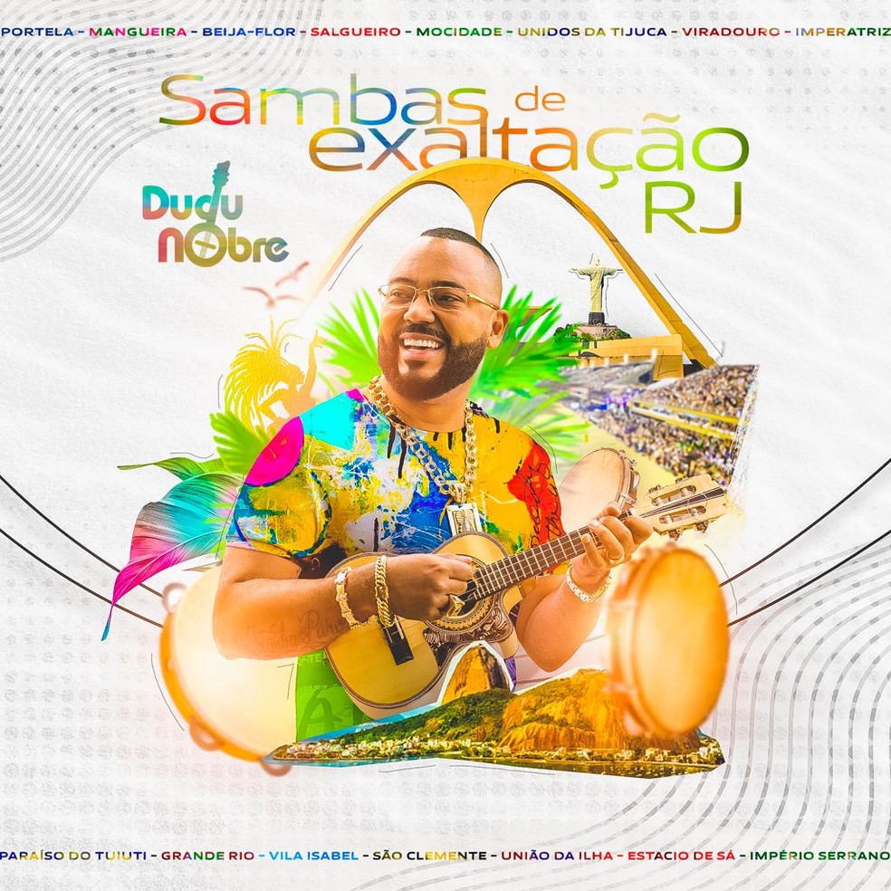 Capa do álbum 'Sambas de Exaltação RJ', de Dudu Nobre — Foto: Divulgação