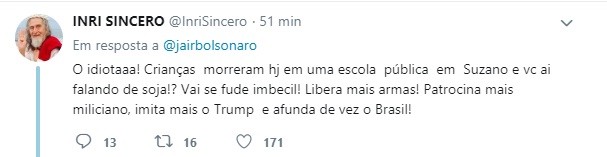 Internautas reagem a publicação de Bolsonaro sobre safra do milho (Foto: Reprodução/Twitter)