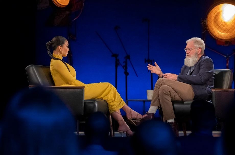 Kim Kardashian e David Letterman (Foto: YouTube)