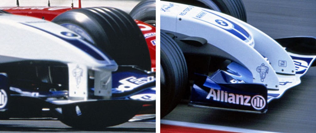 ''S do Senna" presente nos carros da Williams de 2003 e 2004 — Foto: Reprodução