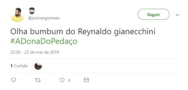 Web fala após cena de Reynaldo Gianecchini nu em A Dona do Pedaço (Foto: Reprodução/Twitter)