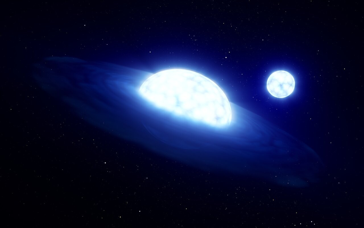  HR 6819, anteriormente considerado um sistema triplo com um buraco negro, é na verdade um sistema de duas estrelas sem buraco negro (Foto: ESO/L. Calçada)