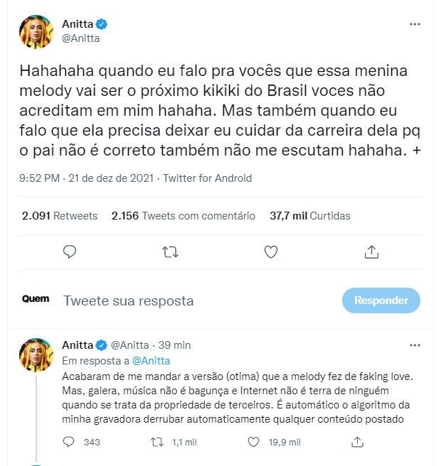 QG da Anitta on X: Confira a letra e a tradução de FAKINGLOVE