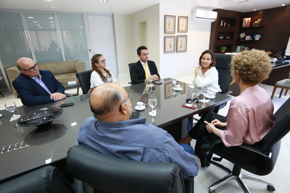 Representantes do Ministério Público se reuniram com a vice-governadora do Estado, Izolda Cela — Foto: Divulgação/MPCE