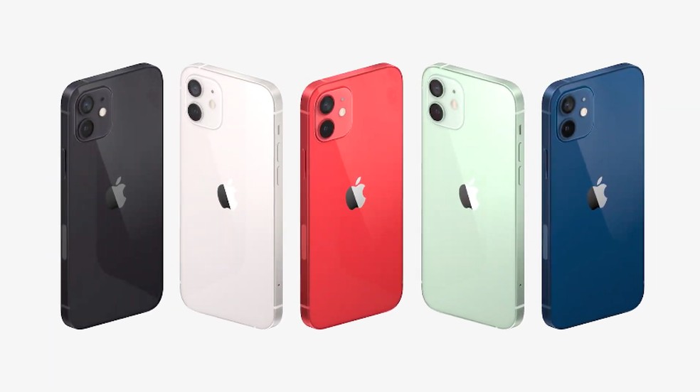 As variadas cores do iPhone 12 — Foto: Reprodução