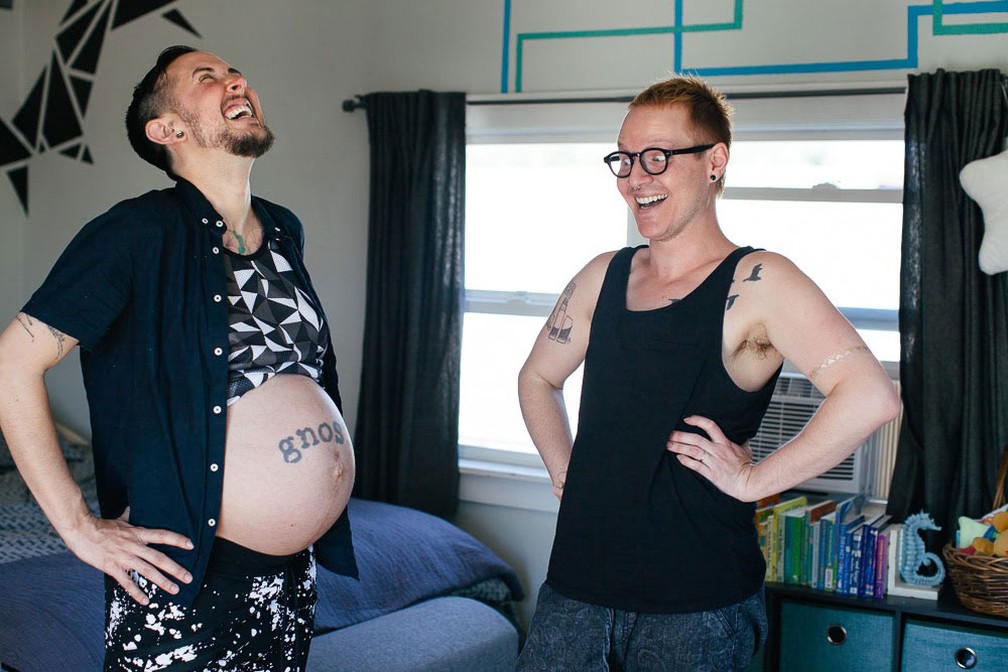 Transgênero e companheiro decidiram ter um filho biológico  (Foto: Arquivo Pessoal)