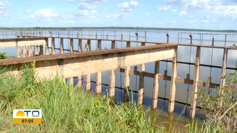 Barragem fica em Formoso do Araguaia — Foto: Reprodução/TV Anhanguera