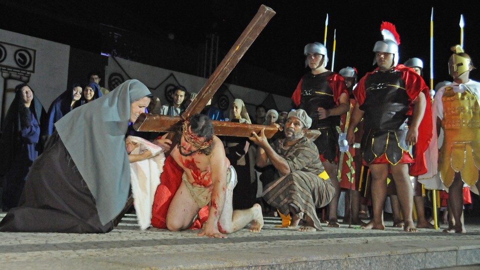 Montagem da Paixão de Cristo é um dos eventos mais tradicionais de Palmas — Foto: Divulgação/Ascom Palmas