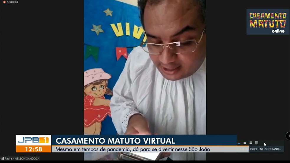 Os personagens do casamento matuto receberam nomes relacionados a pandemia, como Cloroquina e Lockdown � Foto: TV Cabo Branco/Reprodu��o
