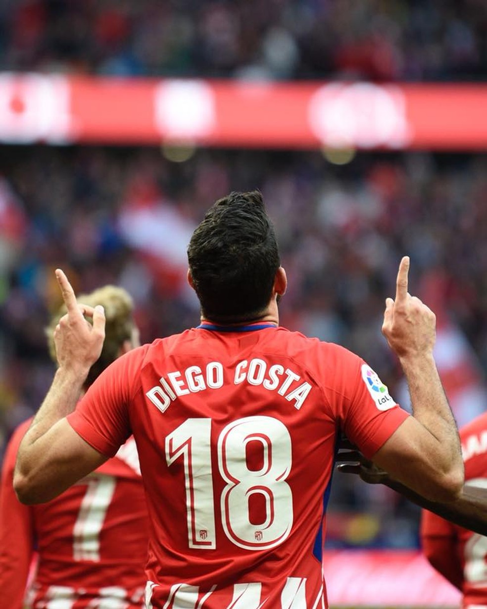 Diego Costa deixou o Atlético de Madrid em dezembro, e ficou livre no mercado — Foto: Divulgação