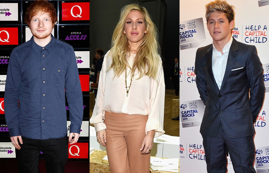 Ed Sheeran, Ellie Goulding, Niall Horan (Foto: Getty Images)