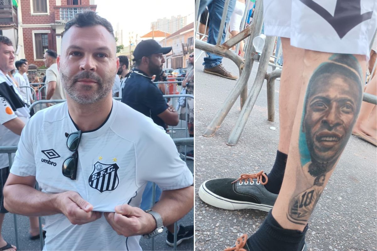 Torcedor com rosto de Pelé tatuado na perna já prepara nova homenagem ao Rei: 'ídolo maior'