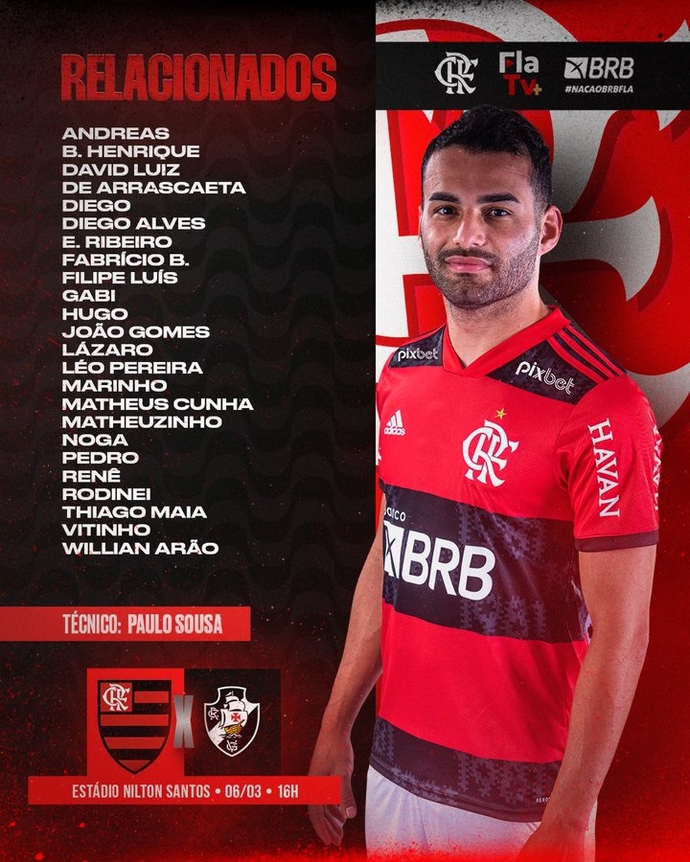 Relacionados Flamengo x Vasco — Foto: Divulgação