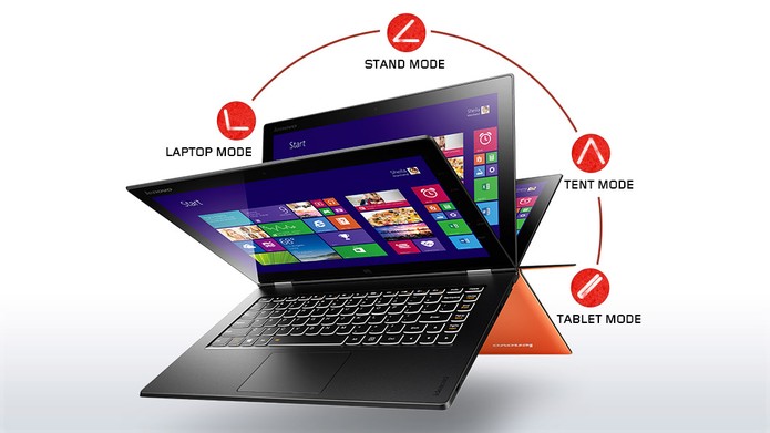 Yoga Pro 2 ? um ultrabook fino da Lenovo e que pode ser usado em diversas posi??es (Foto: Divulga??o/Lenovo)