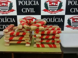 Drogas foram encontradas dentro de palafita em Guarujá, no litoral de SP (Foto: G1)