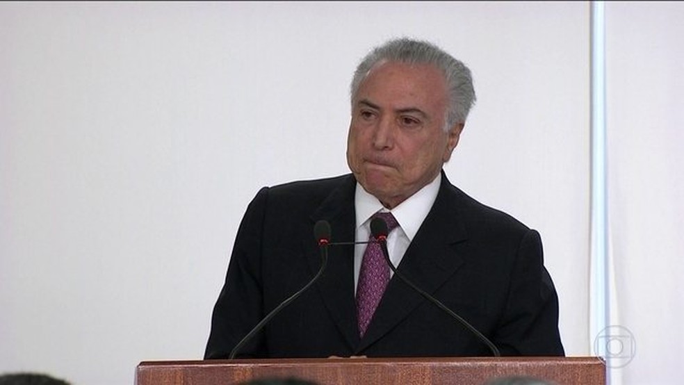 O presidente Michel Temer — Foto: Reprodução/TV Globo