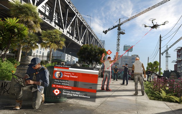 No papel do hacker Marcus Holloway, jogador poderá invadir semáforos, drones e até celulares em 'Watch Dogs 2' (Foto: Divulgação/Ubisoft)