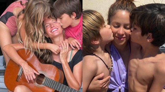 Gisele e Shakira reúnem filhos em um jantar em Miami