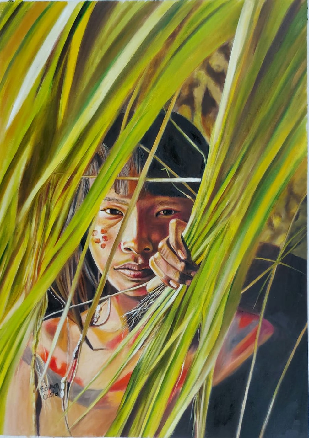 Obra da artista Edina Costa de Rondônia. — Foto: Divulgação