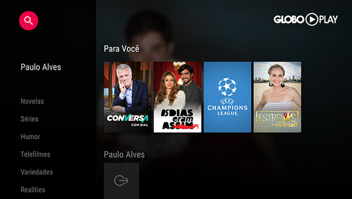 Globo Play tem app nativo para Android TV (Foto: Reprodução/Paulo Alves)