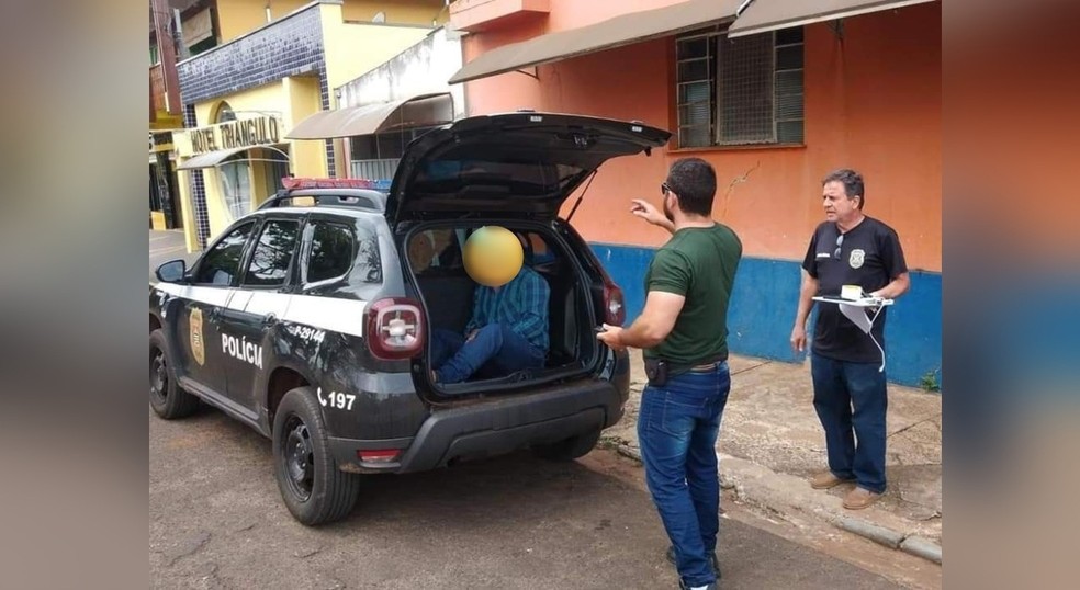 Polícia prende falso taxista por tráfico de drogas em Itaí — Foto: Polícia Civil/Divulgação