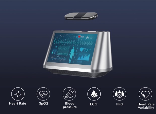 Dispositivo Smart Healthcare Device, da ICON.AI, ajuda a captar dados sobre a saúde do usuário (Foto: Divulgação / ICON.AI)