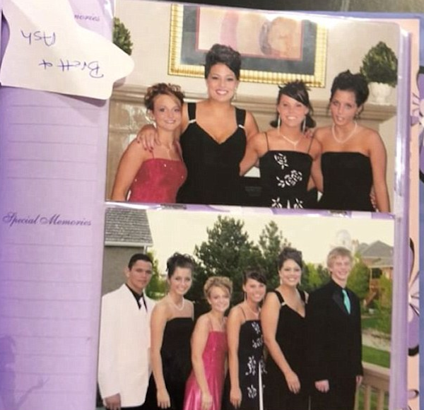 A modelo Ashley Graham com seus amigos de escola na festa da formtura do colégio (Foto: Instagram)