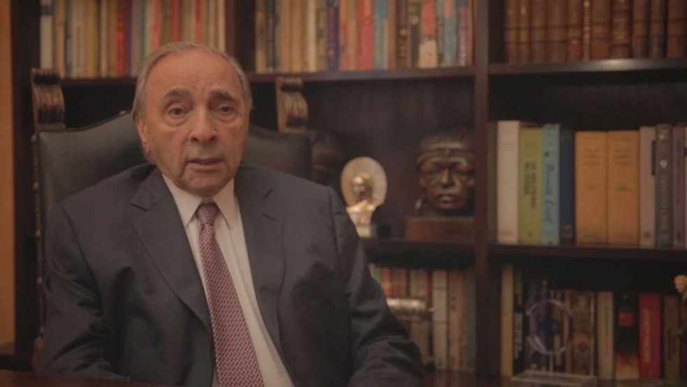 O empresário Ueze Zahran tinha 94 anos. Ele faleceu na tarde desta quinta-feira (27). — Foto: TV Morena/Reprodução
