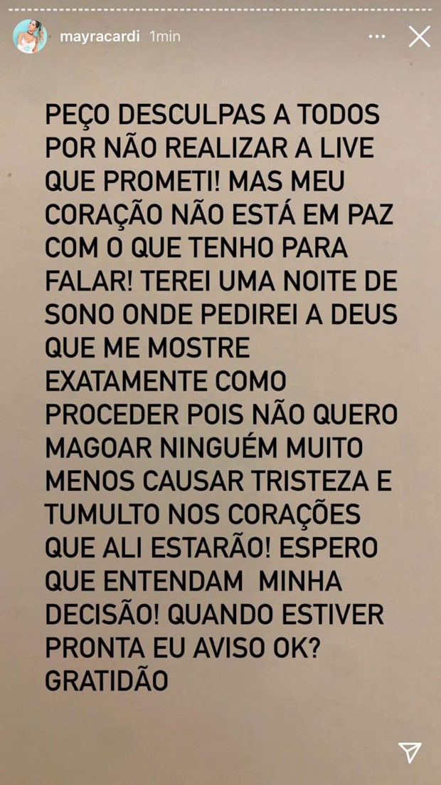 Story de Mayra Cardi (Foto: Reprodução/Instagram)