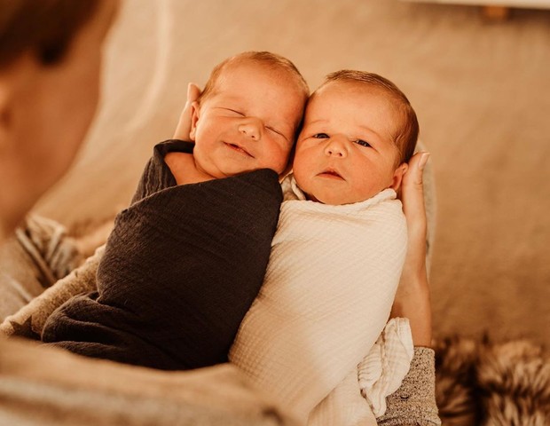 Bode Miller posta foto dos gêmeos em suas redes sociais (Foto: Reprodução Instagram)